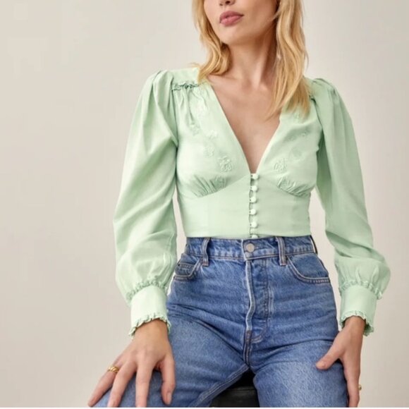 [SOLD] Reformation Lawrence blouse - Picture 1 of 2